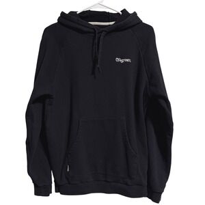 Oregrown Mens Black Raglan Hoodie Sweatshirt Embroidered‎ Logo Size M Cotton